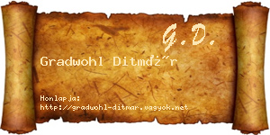 Gradwohl Ditmár névjegykártya